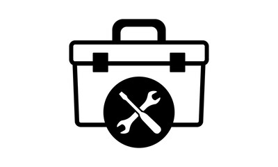 Tool, toolbox icon, button vector, service symbol isolated illustration repair concept