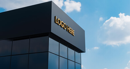 sky crop building image logo mock up