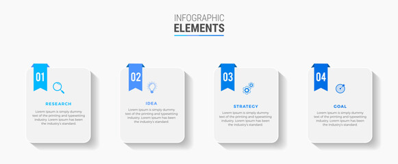 Business infographic template design icon 4 option or steps
