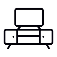 tv stand line icon