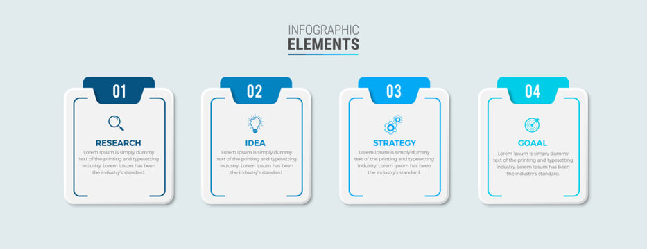 Business infographic template design icon 4 option or steps
