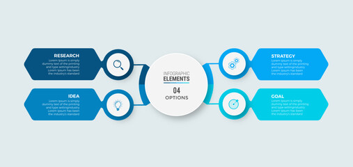 Business infographic template design icon 4 option or steps