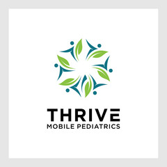 Abstract elegant tree leaf flower logo icon vector design. universal creative premium symbol.