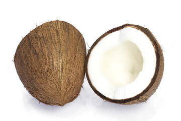 beautiful delicious coconut on a white background