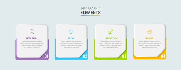 Business infographic template design icon 4 option or steps