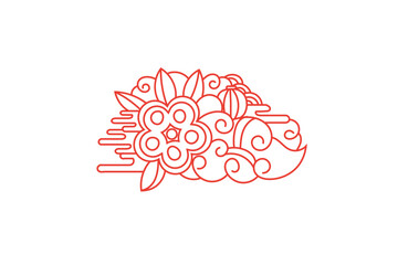 chinese ornament doodle art design