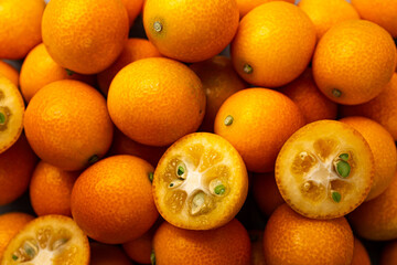 Kumquat, a small, sweet and sour citrus fruit