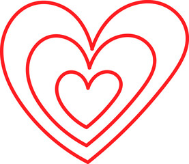 Hand drawn contemporary heart with patterns flat icon