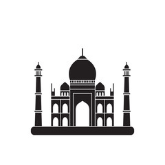 Taj Mahal icon. on white background vector illustration