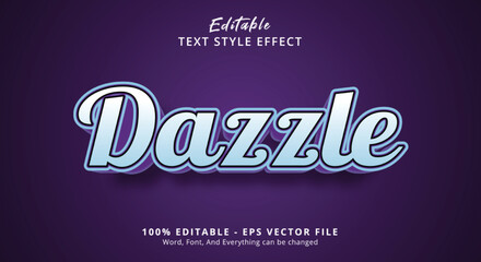 Blue Dazzle Text Style Effect, Editable Text Effect
