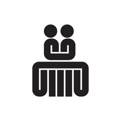 People relationship line icon. linear style sign for mobile concept and web design.