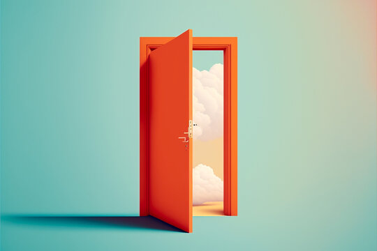 ドアと雲　Generative AI