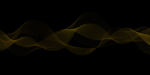 Abstract wave digital element for design. Curved wavy line design element 