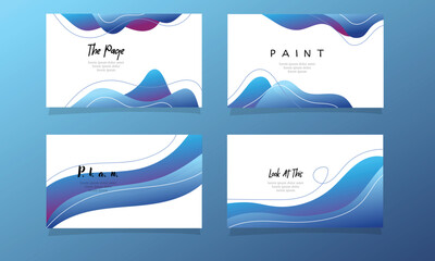 abstract fluid gradient color background bundle set vector design for landing page web background