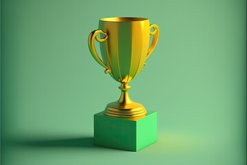 gold trophy cup , ai generated