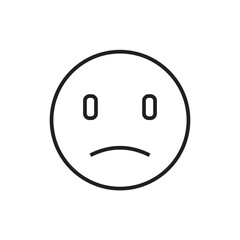 Sad Feedback icon with black outline style