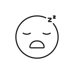 Sleep Feedback icon with black outline style