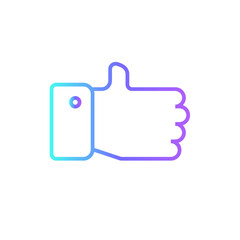Like Feedback icons with blue gradient outline style