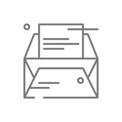Email Feedback icon with black outline style