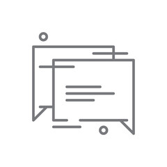 Comment Feedback icon with black outline style