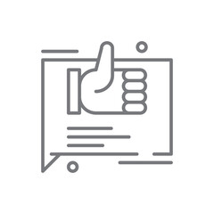 Like Comment Feedback icon with black outline style