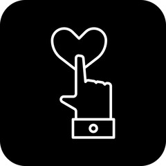 Obraz premium LIKE Feedback icons with black filled line style