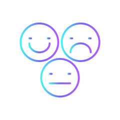 FEEDBACK Feedback icons with blue gradient outline style