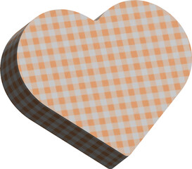 Heart shaped box on a white background. 14 February Valentine`s Day and Mother day background