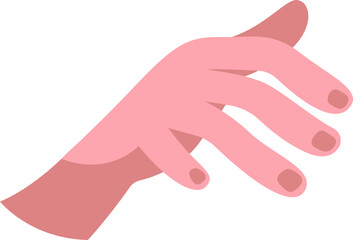 Human hand greeting gesture flat icon