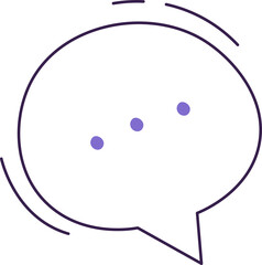 Obraz premium Notification flat icon New message Online communication