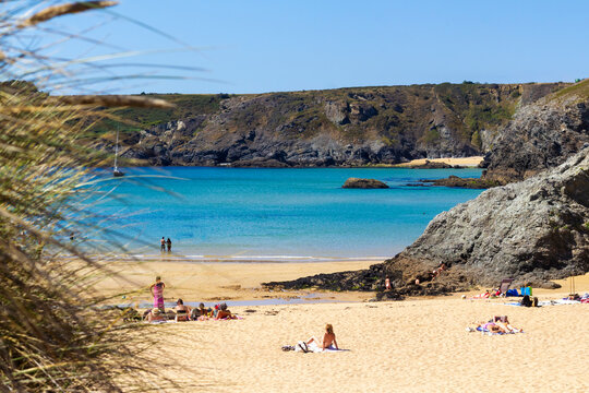 Beautiful beach in Brittany, France