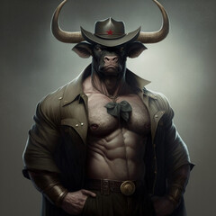 Fototapeta premium portrait of a cowboy