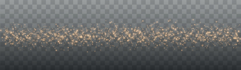 Gold Light. Vector Glitter Particles. Shining Bokeh