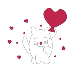 cat and heart