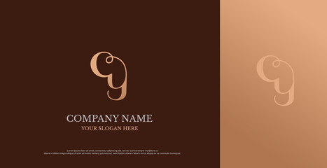 Initial CY Logo Design Vector 