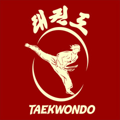 taekwondo logo icon vector