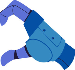 Robot showing half heart gesture flat icon