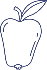 Apple fruit for teacher line icon