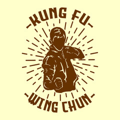 Obraz premium wing chun kung fu logo icon