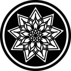 black and white star