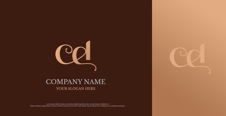 Initial CD Logo Design Vector 