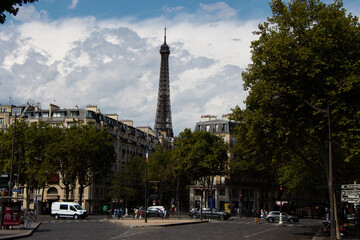 Fototapeta na wymiar Blick auf den Eiffelturm