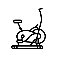 exercise bike fitness sport line icon vector. exercise bike fitness sport sign. isolated contour symbol black illustration