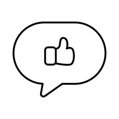 Like Feedback Icons with black outline style. Related to Feedback, Rating, Like, Dislike, Comment, Good Bad Sign, Yes No icons. Vector illustration