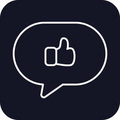 Like Feedback Icons with black filled outline style. Related to Feedback, Rating, Like, Dislike, Comment, Good Bad Sign, Yes No icons. Vector illustration