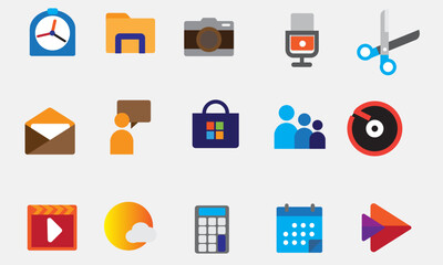 icons set computer