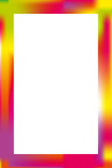 Rechteckiger Rahmen mit leuchtenden Farbverläufen