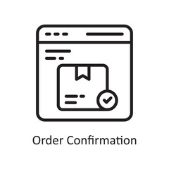 Order Confirmation Vector Outline Icon Design illustration. Product Management Symbol on White background EPS 10 File