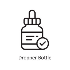 Dropper Bottle Vector Outline Icon Design illustration. Product Management Symbol on White background EPS 10 File