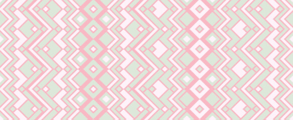 Asymmetric rhombus traditional motifs vector geometric pattern.